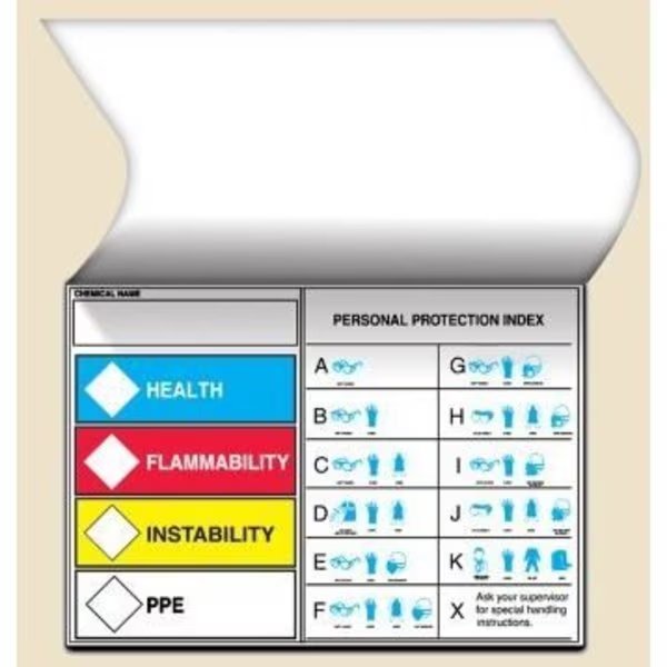 SELFLAMINATING HMCIS SAFETY LABEL LZS216, Accuform, Mfr#: LZS216